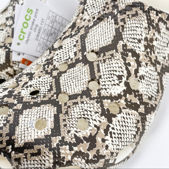 classic snake print clog